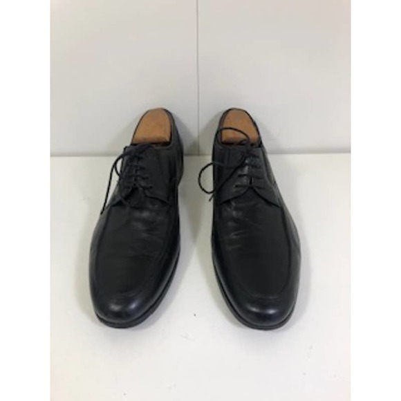 Bruno Magli Leather Moc Toe Ventura Lace Up Derby Dress Shoes Black Mens US 8